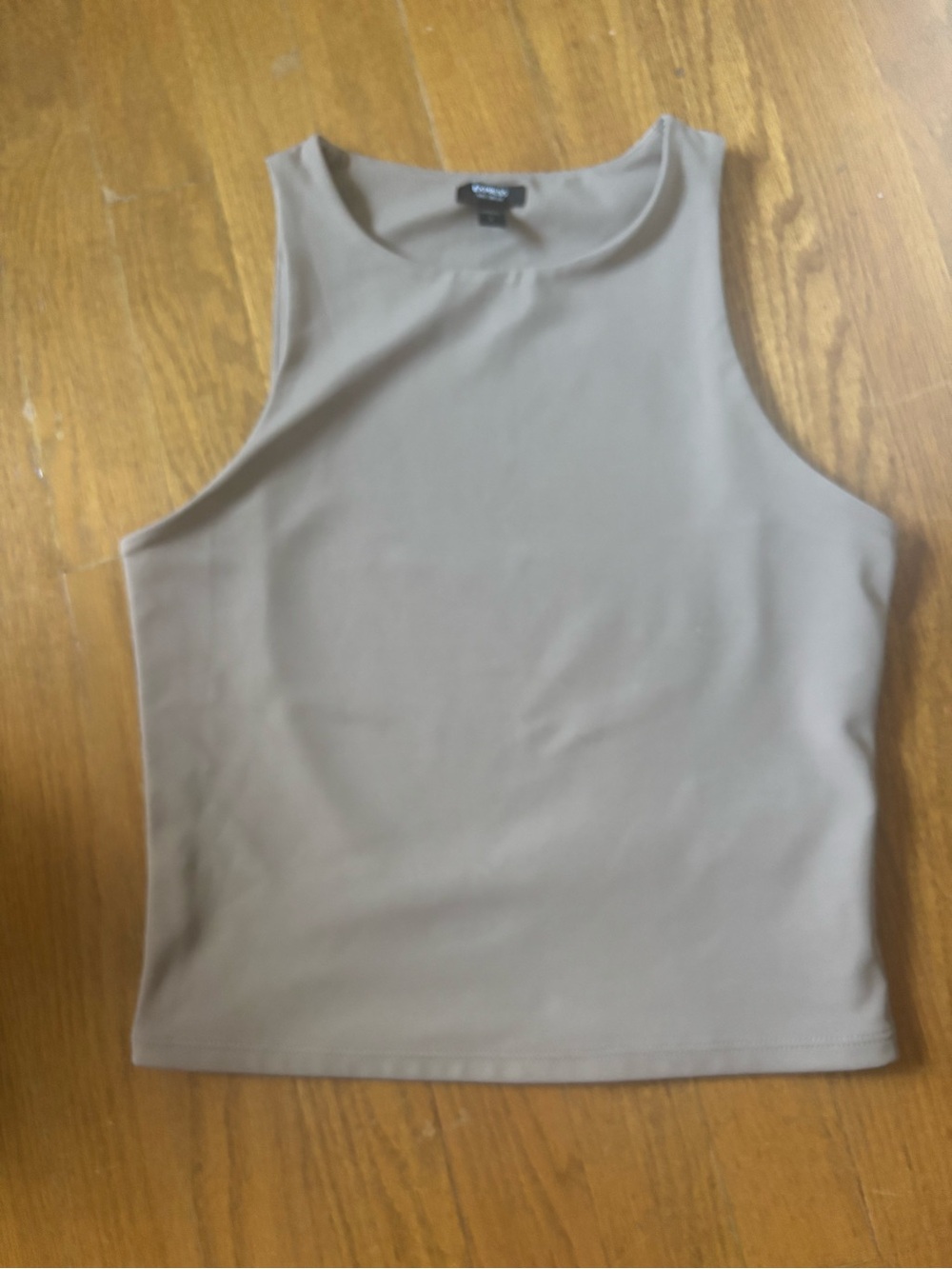 Express Women’s Body Contour Taupe Cropped Tank Top